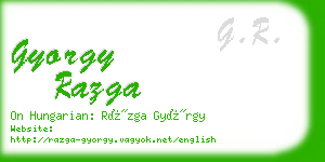 gyorgy razga business card